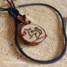Copper cat necklace