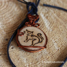 Copper cat necklace