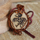 Aztec Bird Copper Necklace