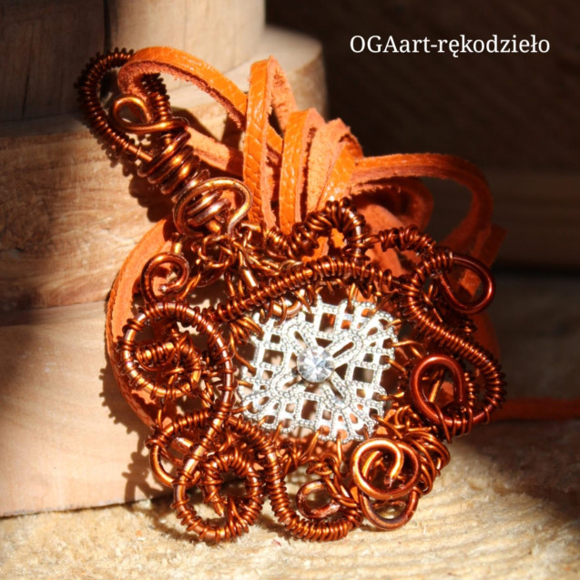 Copper Jewel Necklace